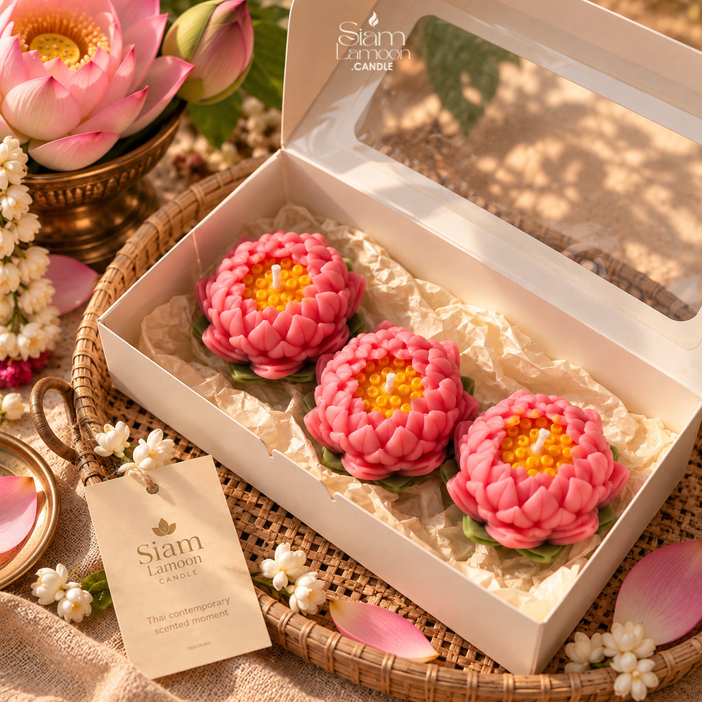 SiamLamoon Candle Lotus Flower